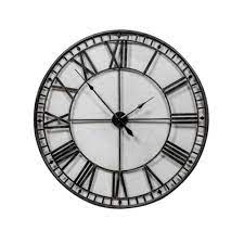 Extra Large Black Metal Skeleton Clock