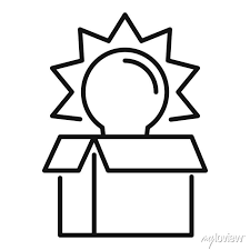 Unboxed Idea Innovation Icon Outline