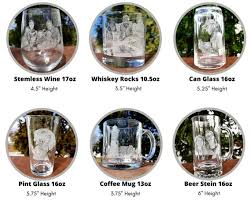 Etched Glass Portrait Glass Beer Glass