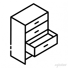 Coins Cabinet Glyph Isometric Icon