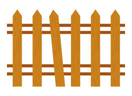 Garden Wooden Fence Natural Icon Isolated
