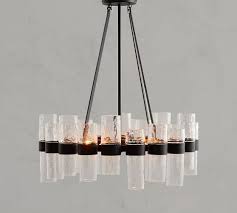 Penni Recycled Glass 24 Chandelier Bronze Pottery Barn