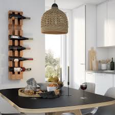 Wall Mounted Wine Rack For 6 Bottles