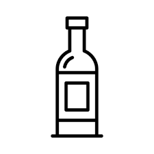 Wine Bottle Line Vector Art Png Images