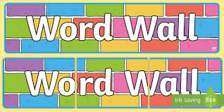 Colour Bricks Word Wall Display Banner