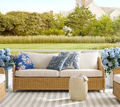 Outdoor Westport Sofa With Cushion Natural Pottery Barn