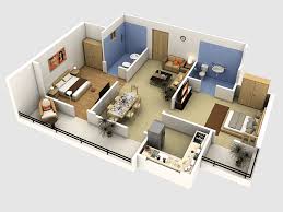 Open Plan 3d Floor Plan House Plan