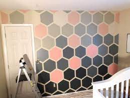 Diy Hexagon Wall Painting Ombré Accent