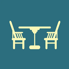 Chairs And Wooden Table Vector Images