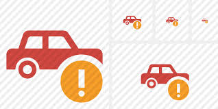 Car Warning Icon Symbol Color