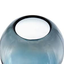 Lourdes Blue Hand Made Ombre Glass Vase