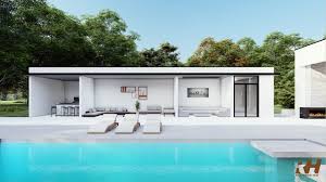 Luxury Pool House Rendering Hub
