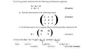 Solved 2 A Using Matrix Method