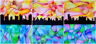 Warm Cool Watercolor Cities On The