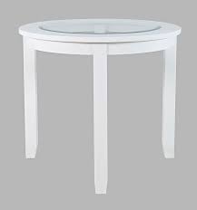 Jofran Urban Icon 42 Round Counter Height Glass Inlay Dining Table White 2003 36