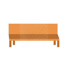 Wooden Bench Flat Multicolor Icon