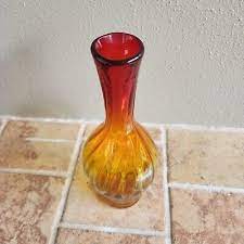 Blenko 9 5 Vase Amberina Art Blown