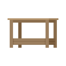 Outdoor Table Icon Flat Ilration Of