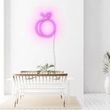 Led Peach Neon Sign For By Custom Neon