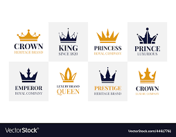 King Logotype Queen Logo Design Crown