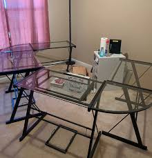 Glass Computer Desk Large Corner