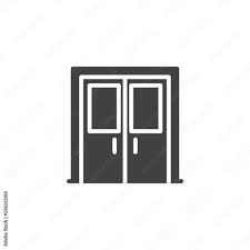 Entrance Door Vector Icon Filled Flat