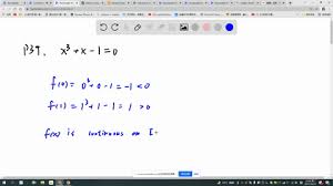 Bisection Method To Solve The Equations