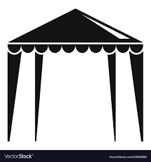 Outdoor House Tent Icon Simple Style