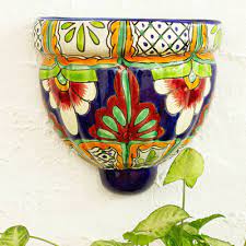 Ceramic Wall Planter Garden Flowers