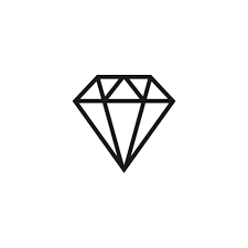 Simple Diamond Icon On White Background