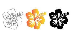 Hawaiian Flower Vector Art Icons And