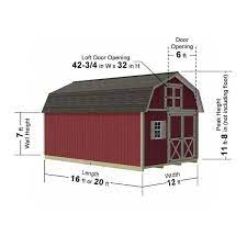 12 Ft X 20 Ft Wood Storage Shed Kit