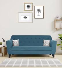 Buy Bali Fabric 3 Seater Sofa In Grey