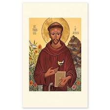 St Francis Of Assisi Icon Holy Card