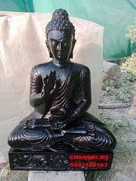 Black Stone Buddha Statues Home At Rs