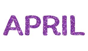 Purple Glitter April Letters Icon