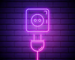 Electric Plug Neon Icon Elements Of Web