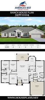 Ranch House Plan 3978 00204