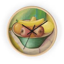 Kitchen Fruit Bowl Of Fruit Wall Clock