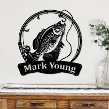 Personalized Crappie Fish Metal Name