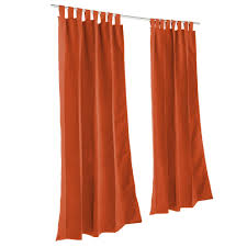 Canvas Brick Sunbrella Outdoor Curtains