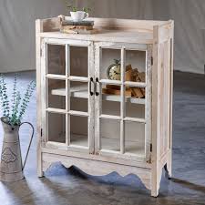 Rustic Farmhouse Glass Door Display Cabinet