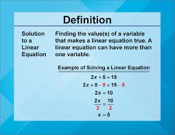 Solution To A Linear Equation