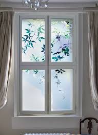 Etched Glass Shutters With Jasmine