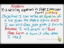 Algebra 1 4 2 Writing Equations In
