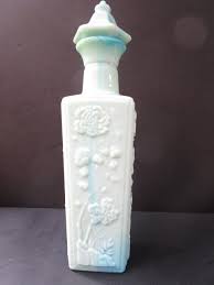 milk glass jadeite green decanter