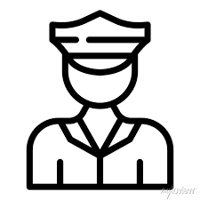 Student Job Police Officer Icon