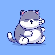 Free Vector Cute Fat Cat Sitting