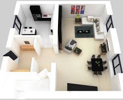 3d Small Apartment Layout Stock Photos