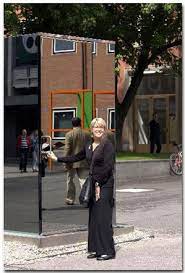 Public One Way Glass Outhouse In